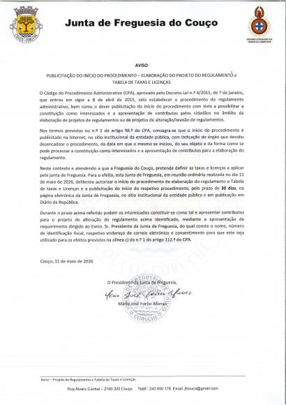 AVISO - Publicita&ccedil;&atilde;o do In&iacute;cio do Procedimento
