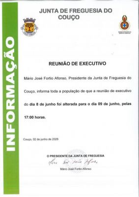 Altera&ccedil;&atilde;o da Reuni&atilde;o de Executivo